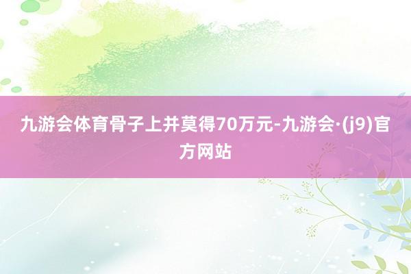 九游会体育骨子上并莫得70万元-九游会·(j9)官方网站