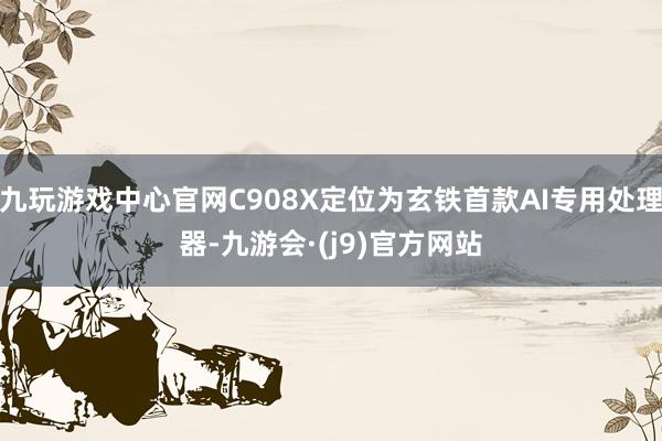 九玩游戏中心官网C908X定位为玄铁首款AI专用处理器-九游会·(j9)官方网站